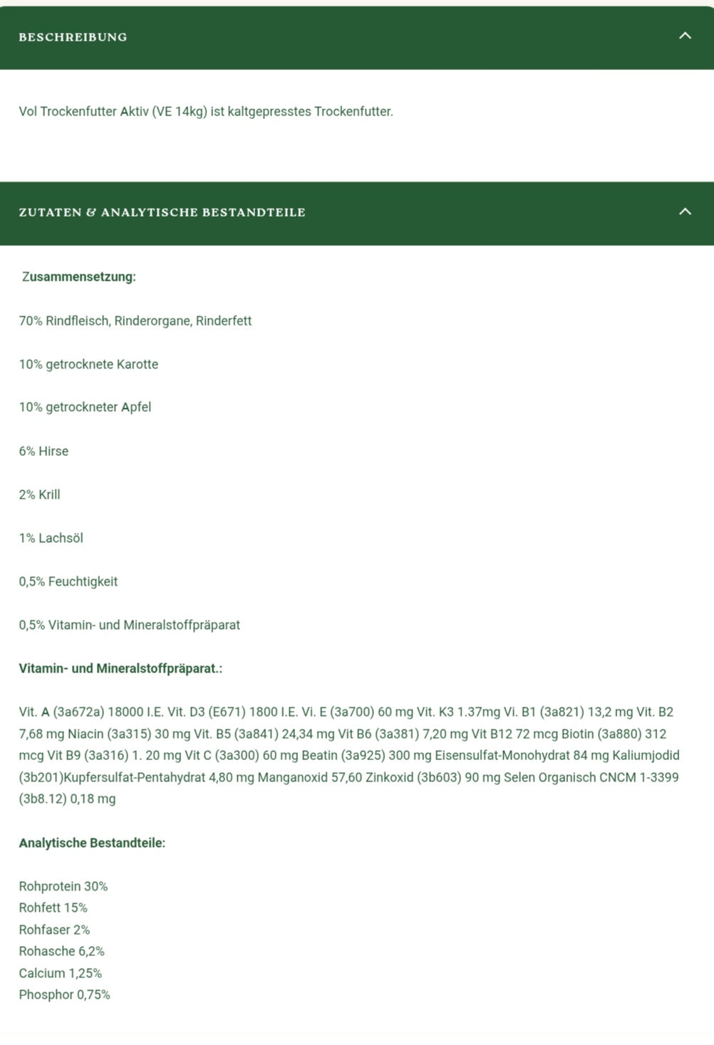 Darf Aktiv Trockenfutter 14kg