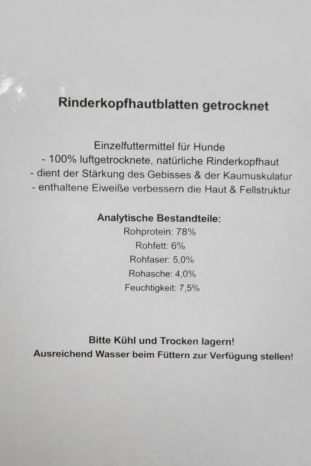 XXL Rinderkopfhautplatten getrocknet – Natürlicher Kauartikel für Hunde | 19,90 € / kg