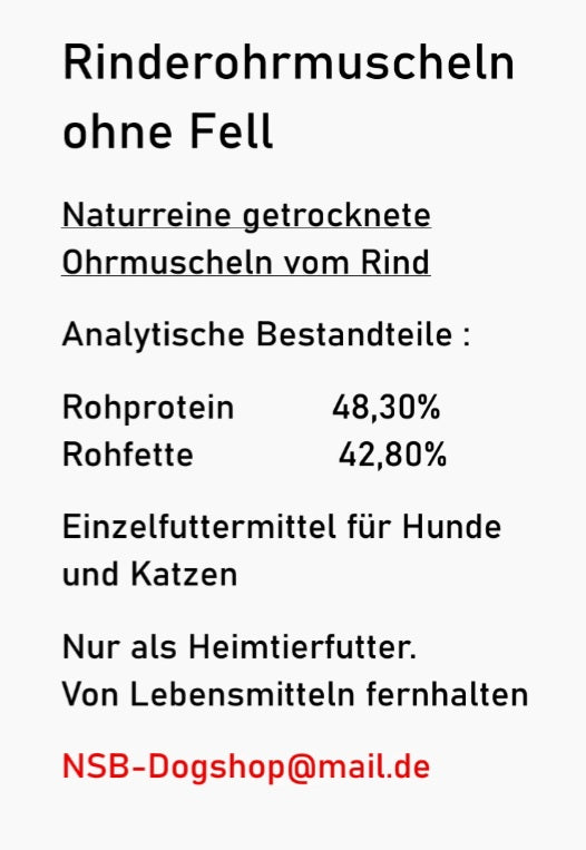 XXL Rinderohrmuscheln - 10 Stück