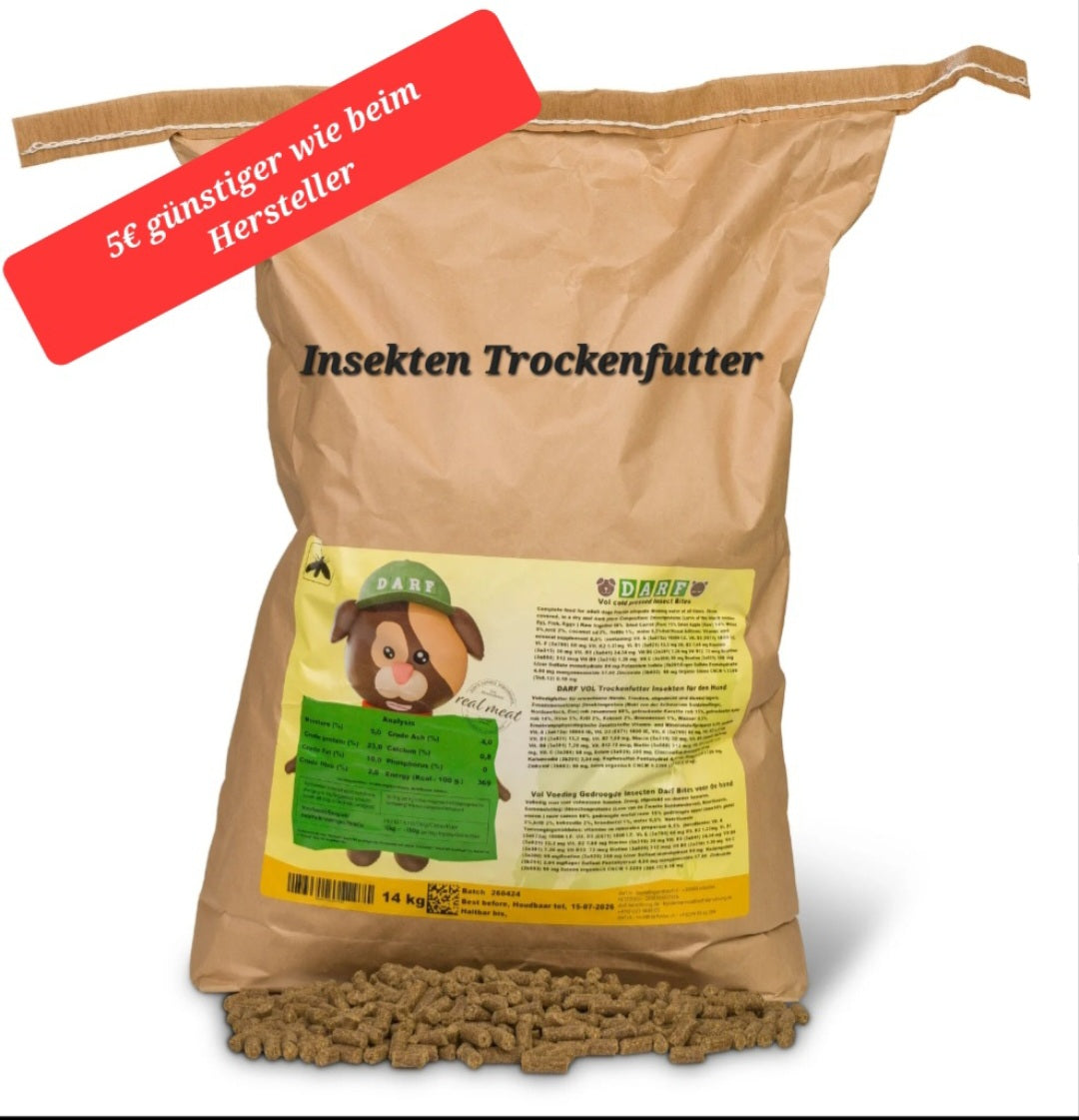 Insekten-Trockenfutter für Hunde 14kg