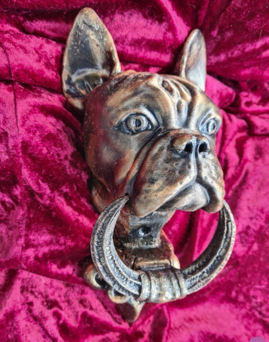 Türklopfer Französische  Bulldogge Bronze u. Silber farbend, Versand 6,95€